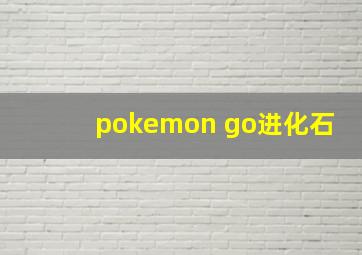 pokemon go进化石